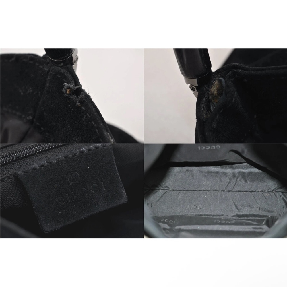 Gucci Black Suede Bamboo Handbag EUC - Picture 9 of 10